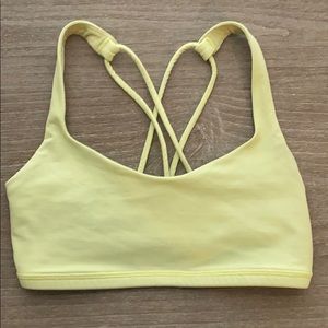Lululemon athletica neon yellow sportsbra size 2